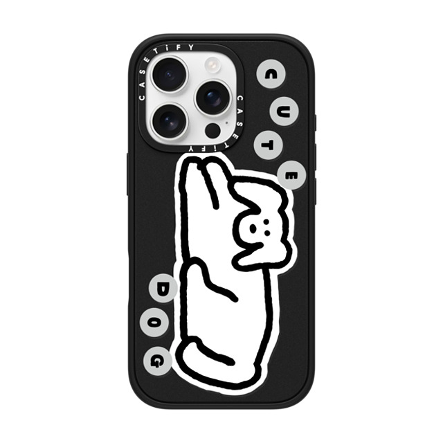 INAPSQUARE x CASETiFY iPhone 16 Pro Case Sticker,Dog Matte Black Impact Case MagSafe Compatible INAP CUTE DOG Father's Day INAPSQUARE x CASETiFY iPhone 16 Pro Case Sticker,Dog Matte Black Impact Case MagSafe Compatible INAP CUTE DOG Father's Day