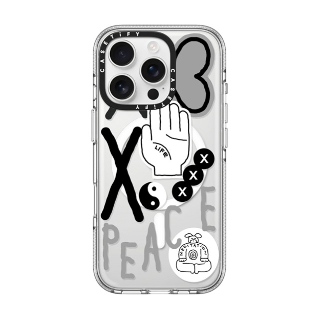 INAPSQUARE x CASETiFY iPhone 16 Pro Case クリア クリア ケース MagSafe対応 INAP STICKER PEACE Mother's Day INAPSQUARE x CASETiFY iPhone 16 Pro Case クリア クリア ケース MagSafe対応 INAP STICKER PEACE Mother's Day