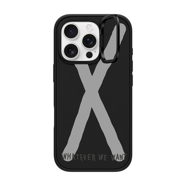 INAPSQUARE x CASETiFY iPhone 16 Pro ケース マットブラック インパクトリングスタンドケース MagSafe対応 WHATEVER WE WANT