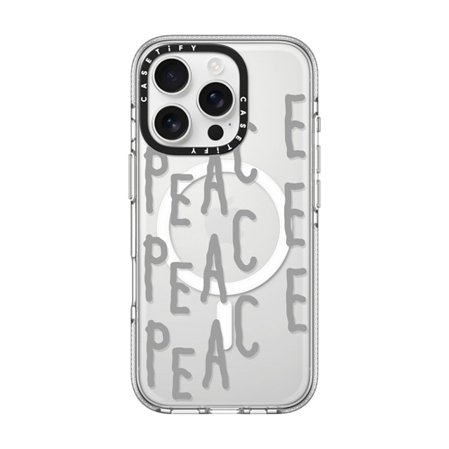 INAPSQUARE x CASETiFY iPhone 16 Pro ケース クリア クリア ケース MagSafe対応 PEACE PEACE PEACE