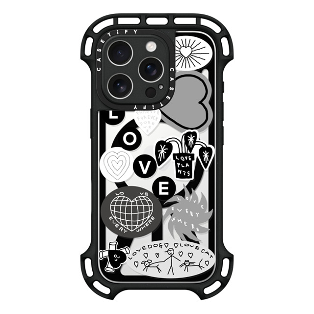 INAPSQUARE x CASETiFY iPhone 16 Pro Case Black ウルトラ バウンスケース MagSafe対応 LOVE STICKER 02 INAPSQUARE x CASETiFY iPhone 16 Pro Case Black ウルトラ バウンスケース MagSafe対応 LOVE STICKER 02