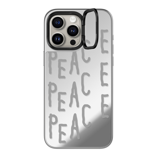 INAPSQUARE x CASETiFY iPhone 15 Pro Max Case シルバー (シルバーバンパー) ミラー リングスタンドケース MagSafe対応 PEACE PEACE PEACE INAPSQUARE x CASETiFY iPhone 15 Pro Max Case シルバー (シルバーバンパー) ミラー リングスタンドケース MagSafe対応 PEACE PEACE PEACE