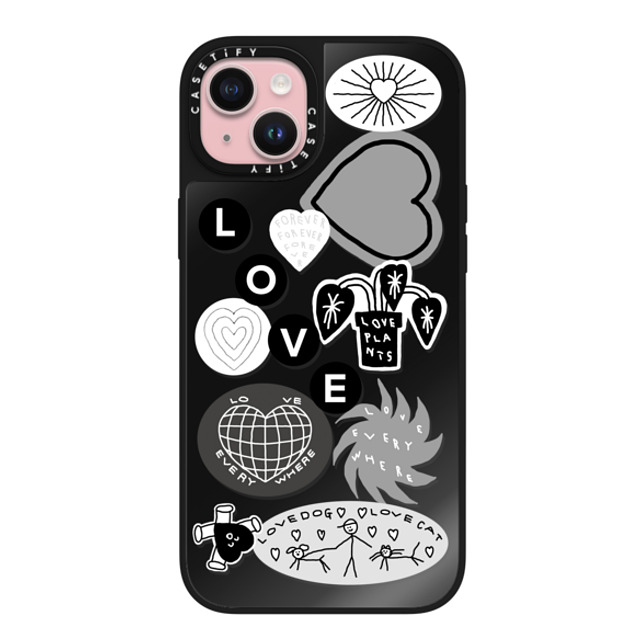 INAPSQUARE x CASETiFY iPhone 15 Plus ケース Sticker,Quote Black on Black ミラーケース MagSafe対応 LOVE STICKER 02 Back to School INAPSQUARE x CASETiFY iPhone 15 Plus ケース Sticker,Quote Black on Black ミラーケース MagSafe対応 LOVE STICKER 02 Back to School