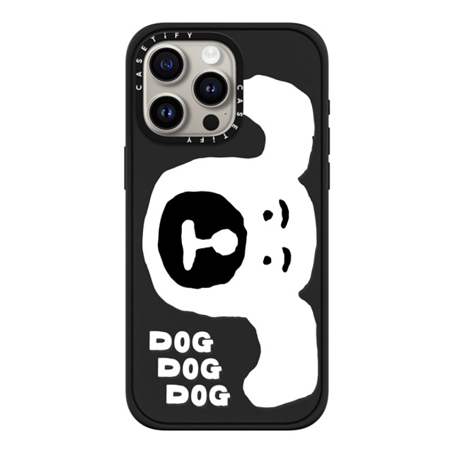 INAPSQUARE x CASETiFY iPhone 15 Pro Max ケース マットブラック インパクトケース MagSafe対応 INAP DOG