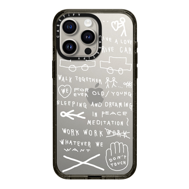 INAPSQUARE x CASETiFY iPhone 15 Pro Max ケース ブラック インパクトケース INAP WORD