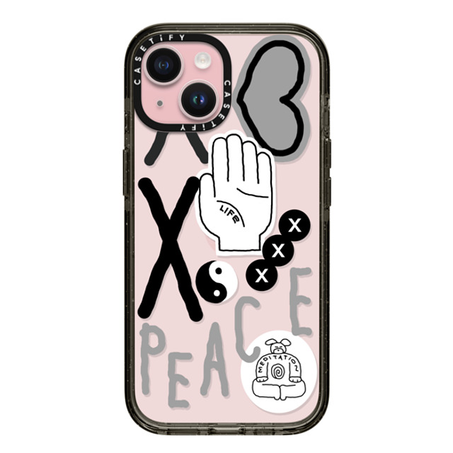 INAPSQUARE x CASETiFY iPhone 15 Case ブラック インパクトケース INAP STICKER PEACE Mother's Day INAPSQUARE x CASETiFY iPhone 15 Case ブラック インパクトケース INAP STICKER PEACE Mother's Day