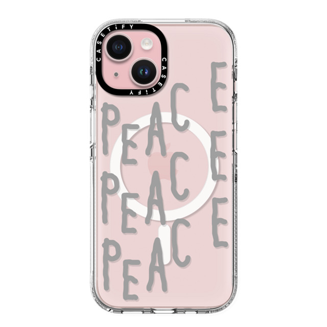 INAPSQUARE x CASETiFY iPhone 15 ケース クリア クリア ケース MagSafe対応 PEACE PEACE PEACE