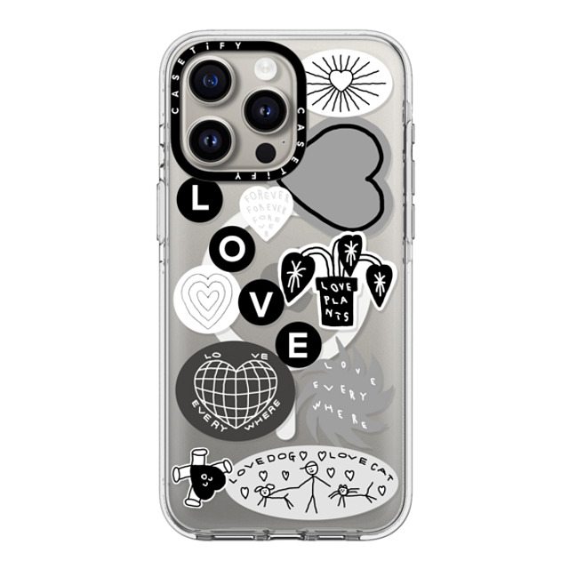 INAPSQUARE x CASETiFY iPhone 15 Pro Max ケース クリア クリア ケース MagSafe対応 LOVE STICKER 02