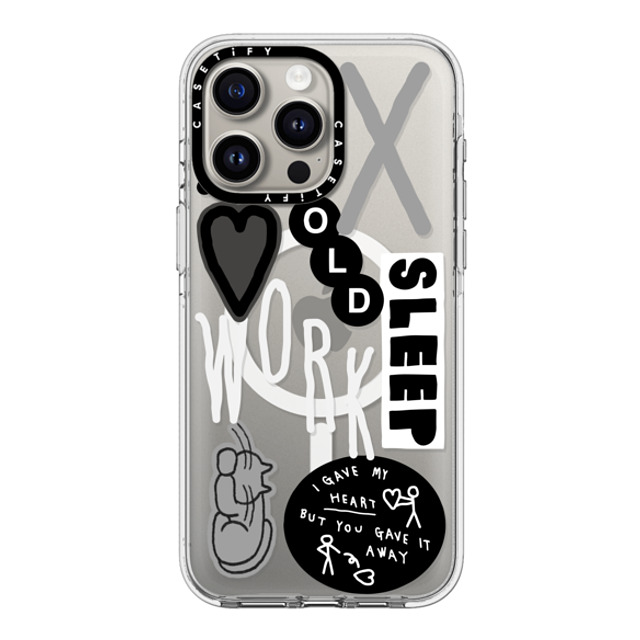 INAPSQUARE x CASETiFY iPhone 15 Pro Max ケース クリア クリア ケース MagSafe対応 INAP STICKER WORK