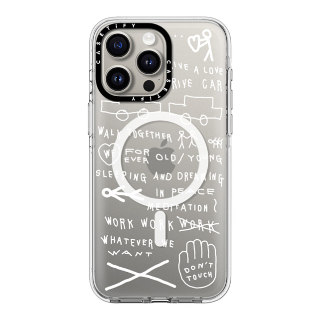 INAPSQUARE x CASETiFY iPhone 15 Pro Max ケース クリア クリア ケース MagSafe対応 INAP WORD