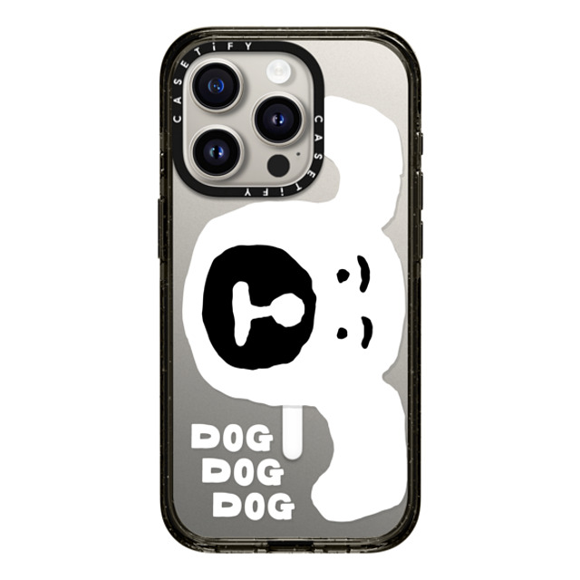 INAPSQUARE x CASETiFY iPhone 15 Pro ケース ブラック インパクトケース MagSafe対応 INAP DOG