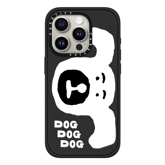 INAPSQUARE x CASETiFY iPhone 15 Pro ケース マットブラック インパクトケース MagSafe対応 INAP DOG