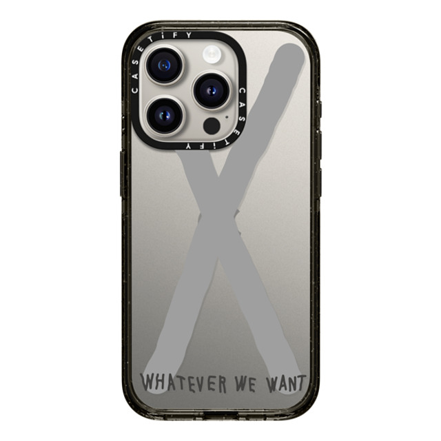 INAPSQUARE x CASETiFY iPhone 15 Pro ケース ブラック インパクトケース WHATEVER WE WANT