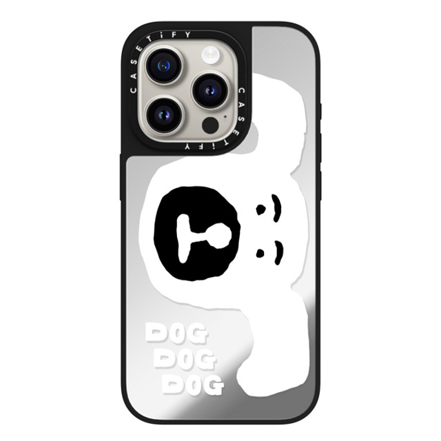 INAPSQUARE x CASETiFY iPhone 15 Pro Case Silver on Black ミラーケース MagSafe対応 INAP DOG INAPSQUARE x CASETiFY iPhone 15 Pro Case Silver on Black ミラーケース MagSafe対応 INAP DOG