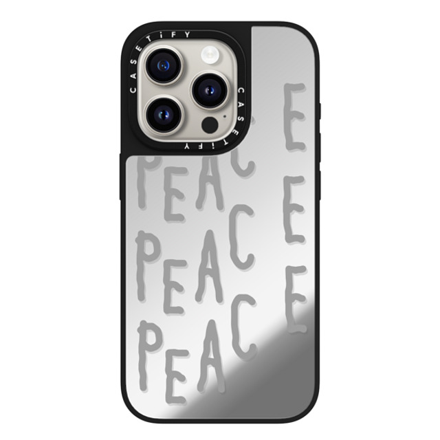 INAPSQUARE x CASETiFY iPhone 15 Pro Case Silver on Black ミラーケース MagSafe対応 PEACE PEACE PEACE INAPSQUARE x CASETiFY iPhone 15 Pro Case Silver on Black ミラーケース MagSafe対応 PEACE PEACE PEACE