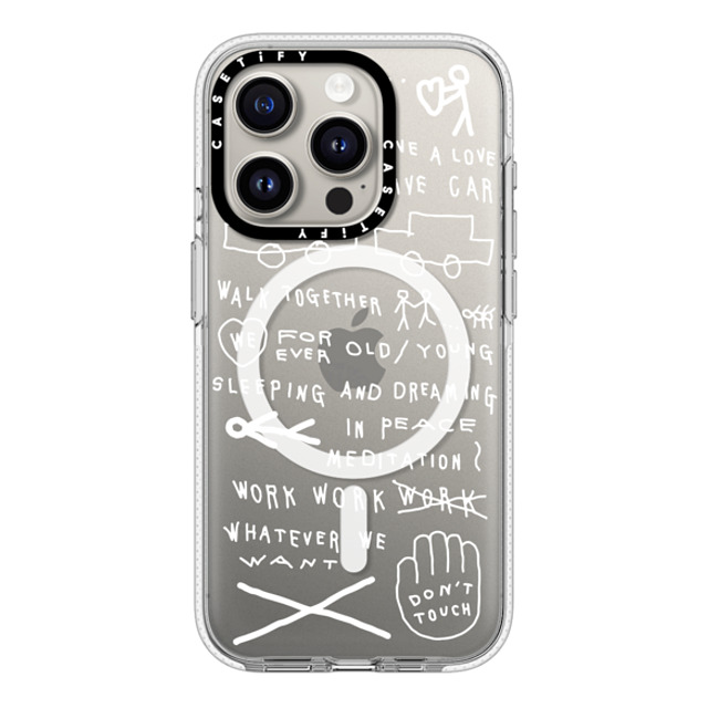 INAPSQUARE x CASETiFY iPhone 15 Pro ケース クリア クリア ケース MagSafe対応 INAP WORD