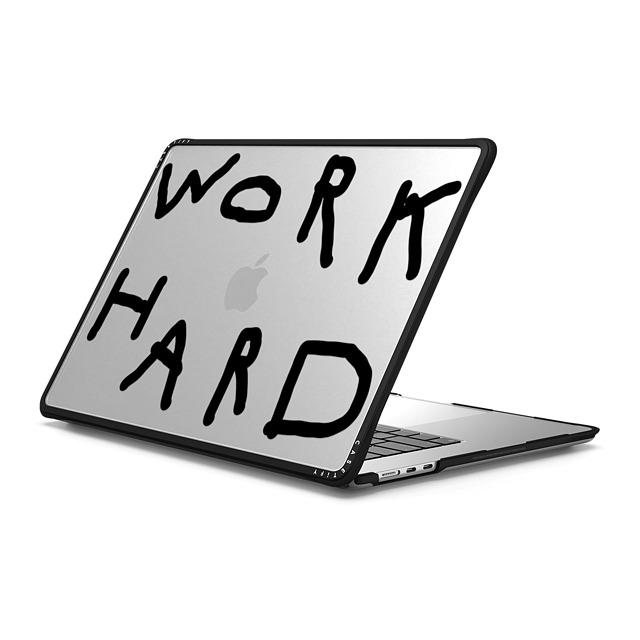 INAPSQUARE x CASETiFY MacBook Air 15-inch (2023 - 2024) ブラック インパクト ケース WORK HARD BLACK