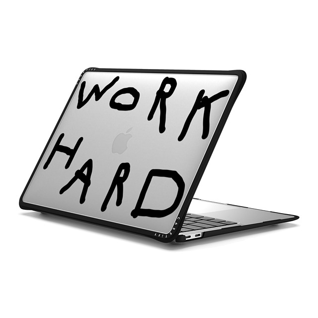 INAPSQUARE x CASETiFY MacBook Air 13-inch (2018 - 2020) ブラック インパクト ケース WORK HARD BLACK