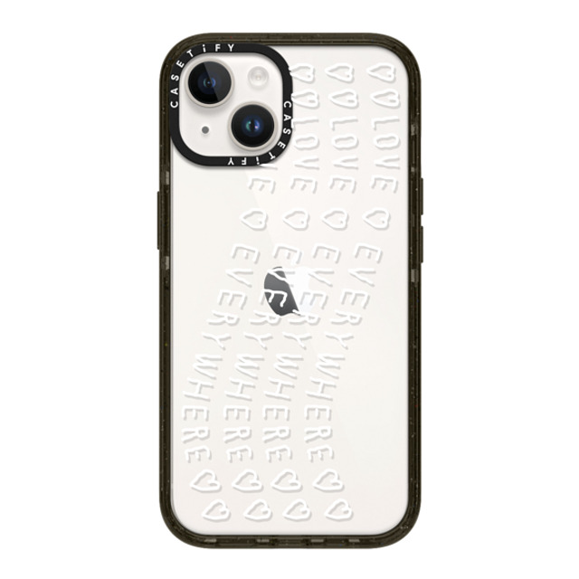 INAPSQUARE x CASETiFY iPhone 14 ケース ブラック インパクトケース LOVE EVERYWHERE