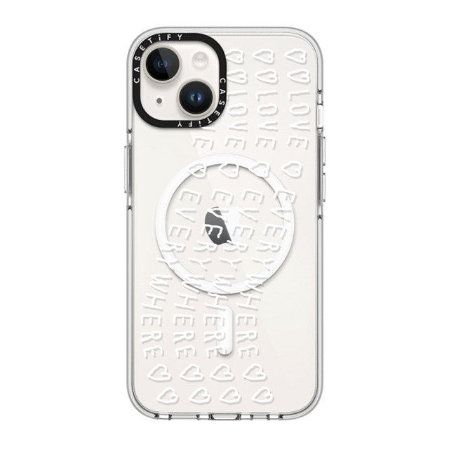 INAPSQUARE x CASETiFY iPhone 14 ケース クリア クリア ケース MagSafe対応 LOVE EVERYWHERE