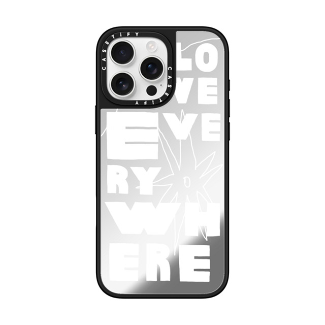 INAPSQUARE x CASETiFY iPhone 16 Pro Max Case Quote,Love Silver on Black ミラーケース MagSafe対応 LOVE BIG Father's Day INAPSQUARE x CASETiFY iPhone 16 Pro Max Case Quote,Love Silver on Black ミラーケース MagSafe対応 LOVE BIG Father's Day