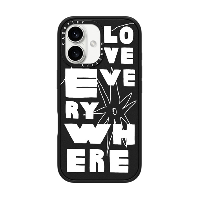 INAPSQUARE x CASETiFY iPhone 16 Case Quote,Love Matte Black Impact Case MagSafe Compatible LOVE BIG Father's Day INAPSQUARE x CASETiFY iPhone 16 Case Quote,Love Matte Black Impact Case MagSafe Compatible LOVE BIG Father's Day