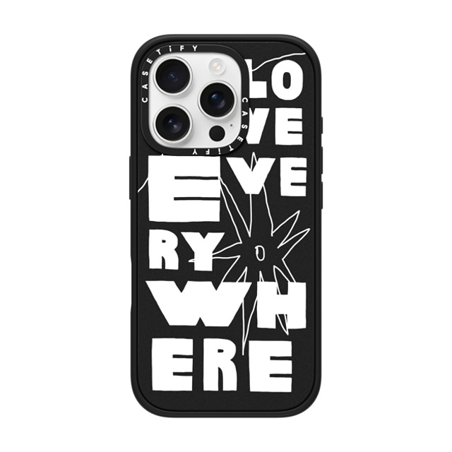 INAPSQUARE x CASETiFY iPhone 16 Pro Case Quote,Love Matte Black Impact Case MagSafe Compatible LOVE BIG Father's Day INAPSQUARE x CASETiFY iPhone 16 Pro Case Quote,Love Matte Black Impact Case MagSafe Compatible LOVE BIG Father's Day