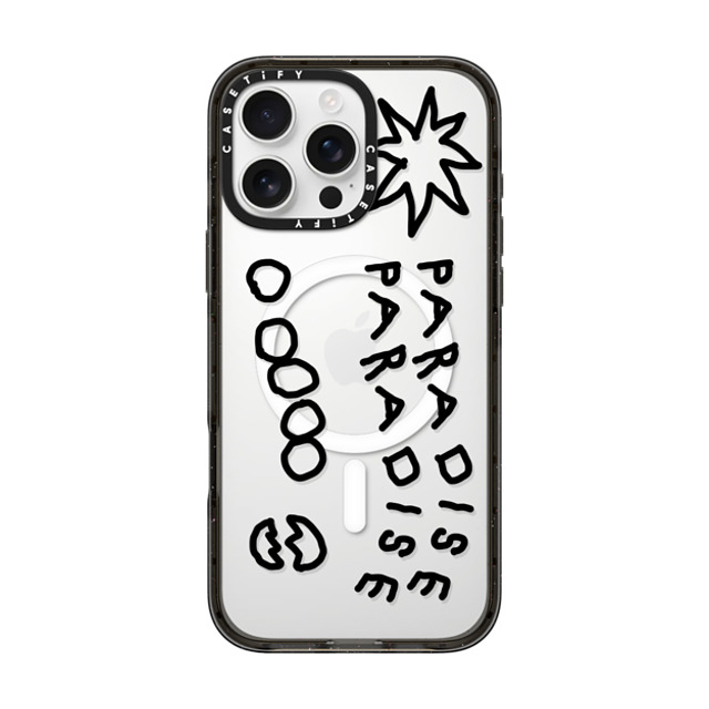 INAPSQUARE x CASETiFY iPhone 16 Pro Max ケース Cartoon,Quote ブラック インパクトケース MagSafe対応 PARADISE BLACK Father's Day INAPSQUARE x CASETiFY iPhone 16 Pro Max ケース Cartoon,Quote ブラック インパクトケース MagSafe対応 PARADISE BLACK Father's Day