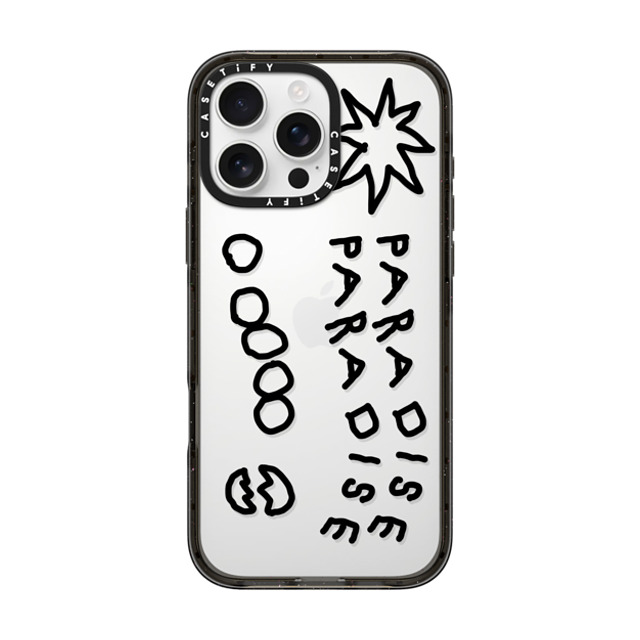 INAPSQUARE x CASETiFY iPhone 16 Pro Max ケース Cartoon,Quote ブラック インパクトケース PARADISE BLACK Father's Day INAPSQUARE x CASETiFY iPhone 16 Pro Max ケース Cartoon,Quote ブラック インパクトケース PARADISE BLACK Father's Day