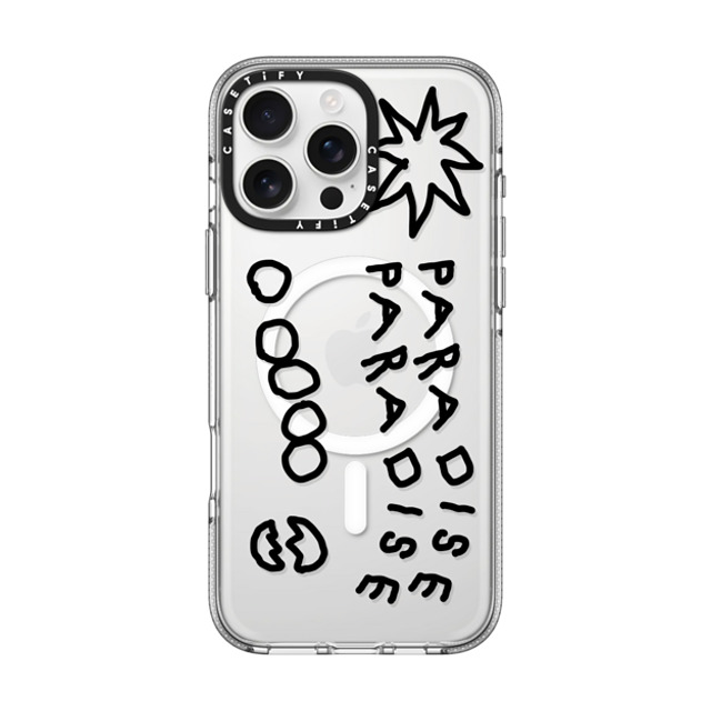 INAPSQUARE x CASETiFY iPhone 16 Pro Max ケース Cartoon,Quote クリア クリア ケース MagSafe対応 PARADISE BLACK Father's Day INAPSQUARE x CASETiFY iPhone 16 Pro Max ケース Cartoon,Quote クリア クリア ケース MagSafe対応 PARADISE BLACK Father's Day