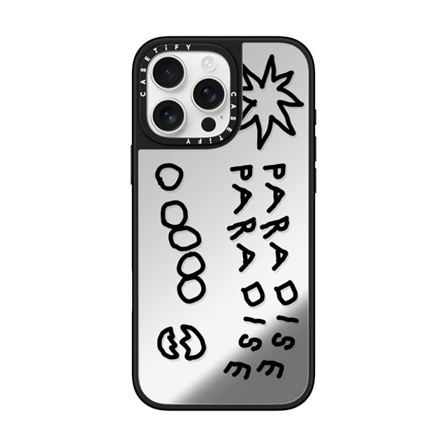 INAPSQUARE x CASETiFY iPhone 16 Pro Max ケース Cartoon,Quote Silver on Black ミラーケース MagSafe対応 PARADISE BLACK Father's Day INAPSQUARE x CASETiFY iPhone 16 Pro Max ケース Cartoon,Quote Silver on Black ミラーケース MagSafe対応 PARADISE BLACK Father's Day