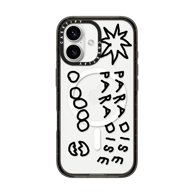 INAPSQUARE x CASETiFY iPhone 16 ケース Cartoon,Quote ブラック インパクトケース MagSafe対応 PARADISE BLACK Father's Day INAPSQUARE x CASETiFY iPhone 16 ケース Cartoon,Quote ブラック インパクトケース MagSafe対応 PARADISE BLACK Father's Day