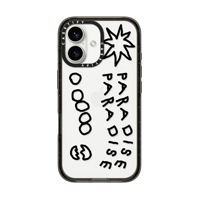 INAPSQUARE x CASETiFY iPhone 16 ケース Cartoon,Quote ブラック インパクトケース PARADISE BLACK Father's Day INAPSQUARE x CASETiFY iPhone 16 ケース Cartoon,Quote ブラック インパクトケース PARADISE BLACK Father's Day