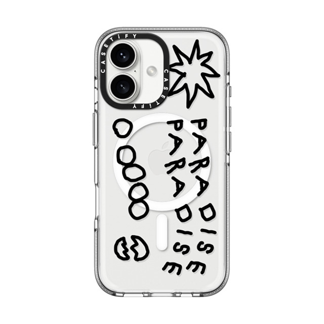 INAPSQUARE x CASETiFY iPhone 16 Case Cartoon,Quote Clear Clear Case MagSafe Compatible PARADISE BLACK Father's Day INAPSQUARE x CASETiFY iPhone 16 Case Cartoon,Quote Clear Clear Case MagSafe Compatible PARADISE BLACK Father's Day