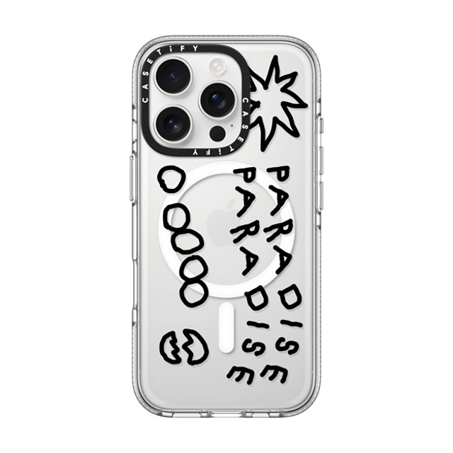 INAPSQUARE x CASETiFY iPhone 16 Pro Case Cartoon,Quote Clear Clear Case MagSafe Compatible PARADISE BLACK Father's Day INAPSQUARE x CASETiFY iPhone 16 Pro Case Cartoon,Quote Clear Clear Case MagSafe Compatible PARADISE BLACK Father's Day