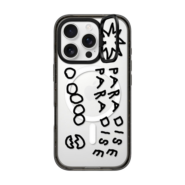 INAPSQUARE x CASETiFY iPhone 16 Pro ケース Cartoon,Quote ブラック インパクトリングスタンドケース MagSafe対応 PARADISE BLACK Father's Day INAPSQUARE x CASETiFY iPhone 16 Pro ケース Cartoon,Quote ブラック インパクトリングスタンドケース MagSafe対応 PARADISE BLACK Father's Day