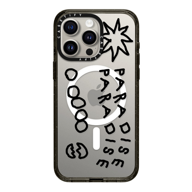 INAPSQUARE x CASETiFY iPhone 15 Pro Max ケース Cartoon,Quote ブラック インパクトケース MagSafe対応 PARADISE BLACK Father's Day INAPSQUARE x CASETiFY iPhone 15 Pro Max ケース Cartoon,Quote ブラック インパクトケース MagSafe対応 PARADISE BLACK Father's Day