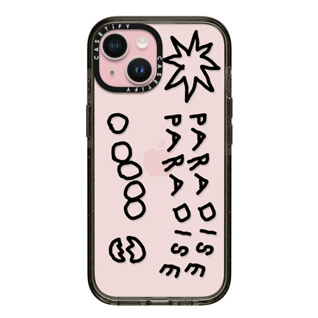 INAPSQUARE x CASETiFY iPhone 15 ケース Cartoon,Quote ブラック インパクトケース PARADISE BLACK Father's Day INAPSQUARE x CASETiFY iPhone 15 ケース Cartoon,Quote ブラック インパクトケース PARADISE BLACK Father's Day