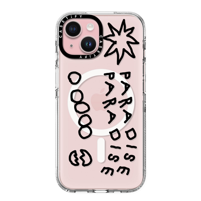 INAPSQUARE x CASETiFY iPhone 15 ケース Cartoon,Quote クリア クリア ケース MagSafe対応 PARADISE BLACK Father's Day INAPSQUARE x CASETiFY iPhone 15 ケース Cartoon,Quote クリア クリア ケース MagSafe対応 PARADISE BLACK Father's Day