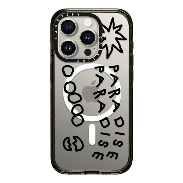 INAPSQUARE x CASETiFY iPhone 15 Pro ケース Cartoon,Quote ブラック インパクトケース MagSafe対応 PARADISE BLACK Father's Day INAPSQUARE x CASETiFY iPhone 15 Pro ケース Cartoon,Quote ブラック インパクトケース MagSafe対応 PARADISE BLACK Father's Day