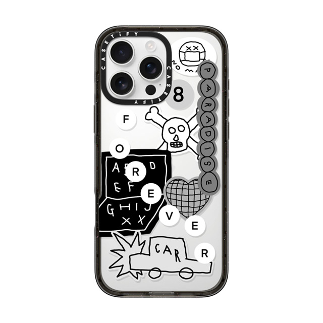 INAPSQUARE x CASETiFY iPhone 16 Pro Max ケース Sticker,Cartoon ブラック インパクトケース INAP STICKER 02 Back to School INAPSQUARE x CASETiFY iPhone 16 Pro Max ケース Sticker,Cartoon ブラック インパクトケース INAP STICKER 02 Back to School