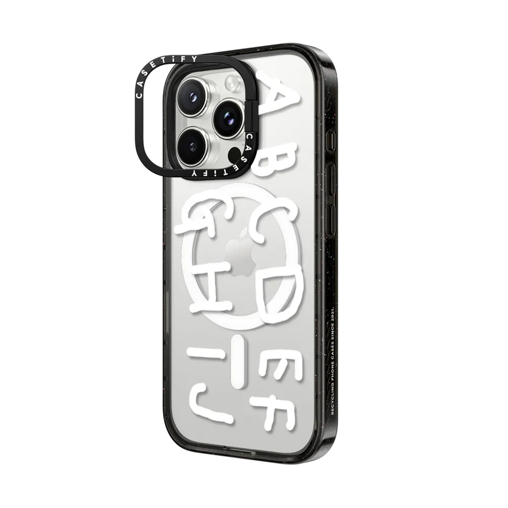 Impact Ring Stand iPhone 16 Pro Max Case MagSafe Compatible - INAP ALPHABET WHITE