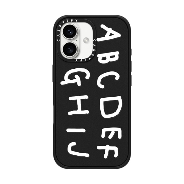 INAPSQUARE x CASETiFY iPhone 16 Case Cartoon,Quote Matte Black Impact Case MagSafe Compatible INAP ALPHABET WHITE Father's Day INAPSQUARE x CASETiFY iPhone 16 Case Cartoon,Quote Matte Black Impact Case MagSafe Compatible INAP ALPHABET WHITE Father's Day