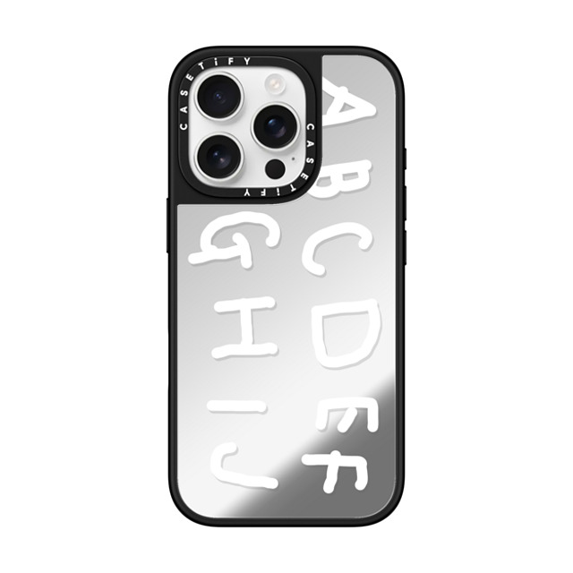 INAPSQUARE x CASETiFY iPhone 16 Pro Case Cartoon,Quote Silver on Black ミラーケース MagSafe対応 INAP ALPHABET WHITE Mother's Day INAPSQUARE x CASETiFY iPhone 16 Pro Case Cartoon,Quote Silver on Black ミラーケース MagSafe対応 INAP ALPHABET WHITE Mother's Day
