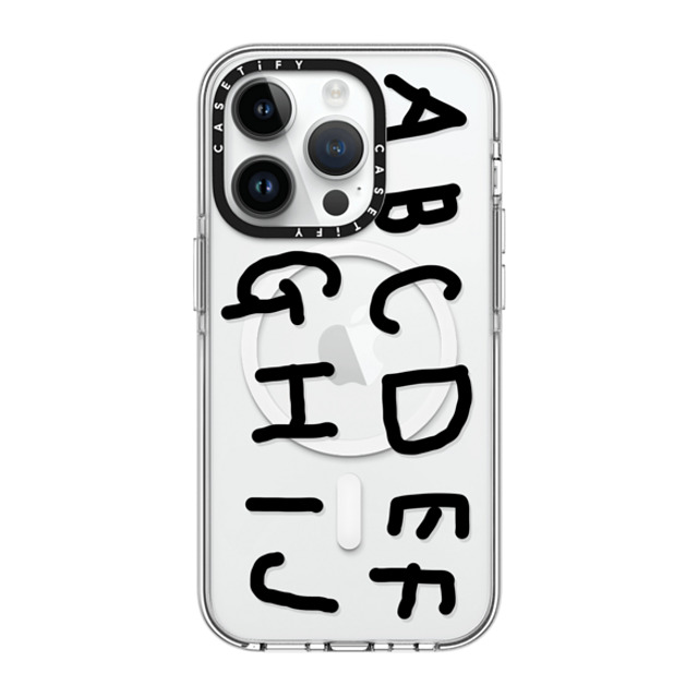 INAPSQUARE x CASETiFY iPhone 14 Pro ケース クリア クリア ケース MagSafe対応 INAP ALPHABET BLACK