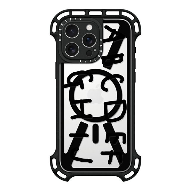 INAPSQUARE x CASETiFY iPhone 16 Pro Max ケース ブラック ウルトラ バウンスケース MagSafe対応 INAP ALPHABET BLACK