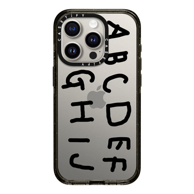 INAPSQUARE x CASETiFY iPhone 15 Pro ケース ブラック インパクトケース INAP ALPHABET BLACK