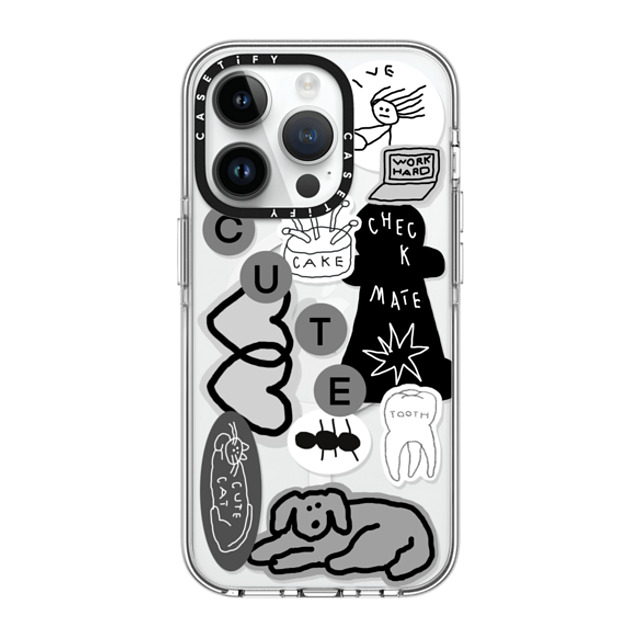 INAPSQUARE x CASETiFY iPhone 14 Pro ケース クリア クリア ケース MagSafe対応 INAP STICKER 01