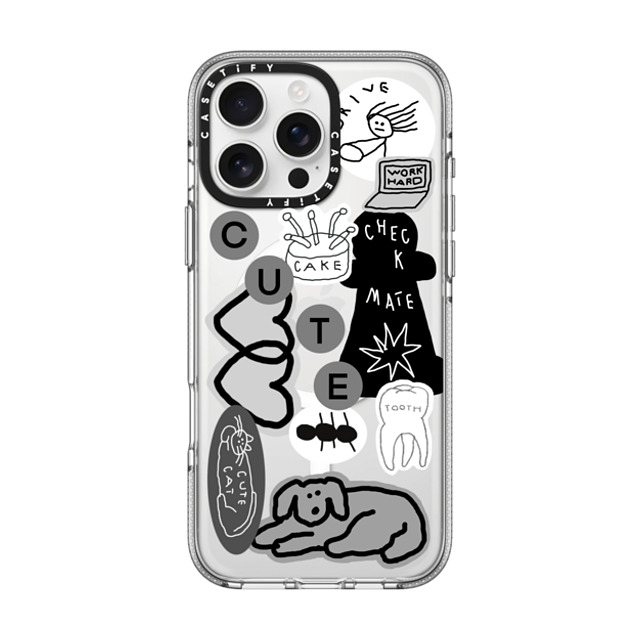 INAPSQUARE x CASETiFY iPhone 16 Pro Max ケース クリア クリア ケース MagSafe対応 INAP STICKER 01