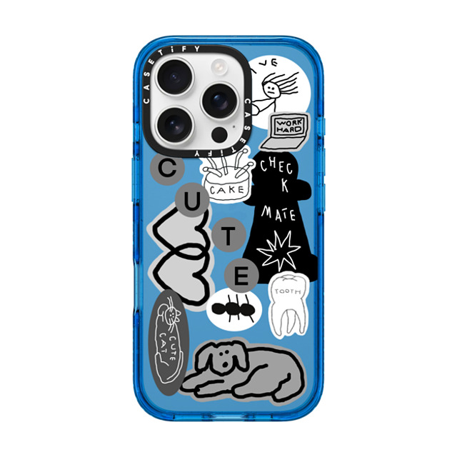 INAPSQUARE x CASETiFY iPhone 16 Pro Case スカイブルー Impact Case INAP STICKER 01 INAPSQUARE x CASETiFY iPhone 16 Pro Case スカイブルー Impact Case INAP STICKER 01